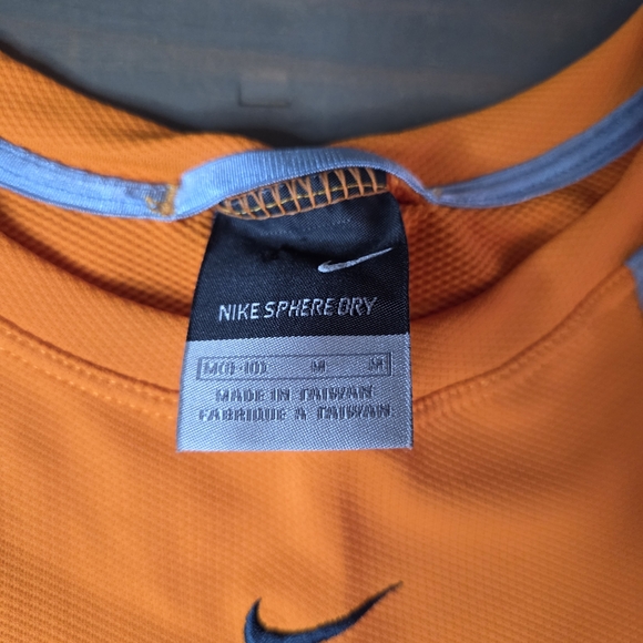 Nike Sphere Dry Athletic Tank Top Orange Blue Women’s Medium Workout Running Gym - Picture 2 of 10